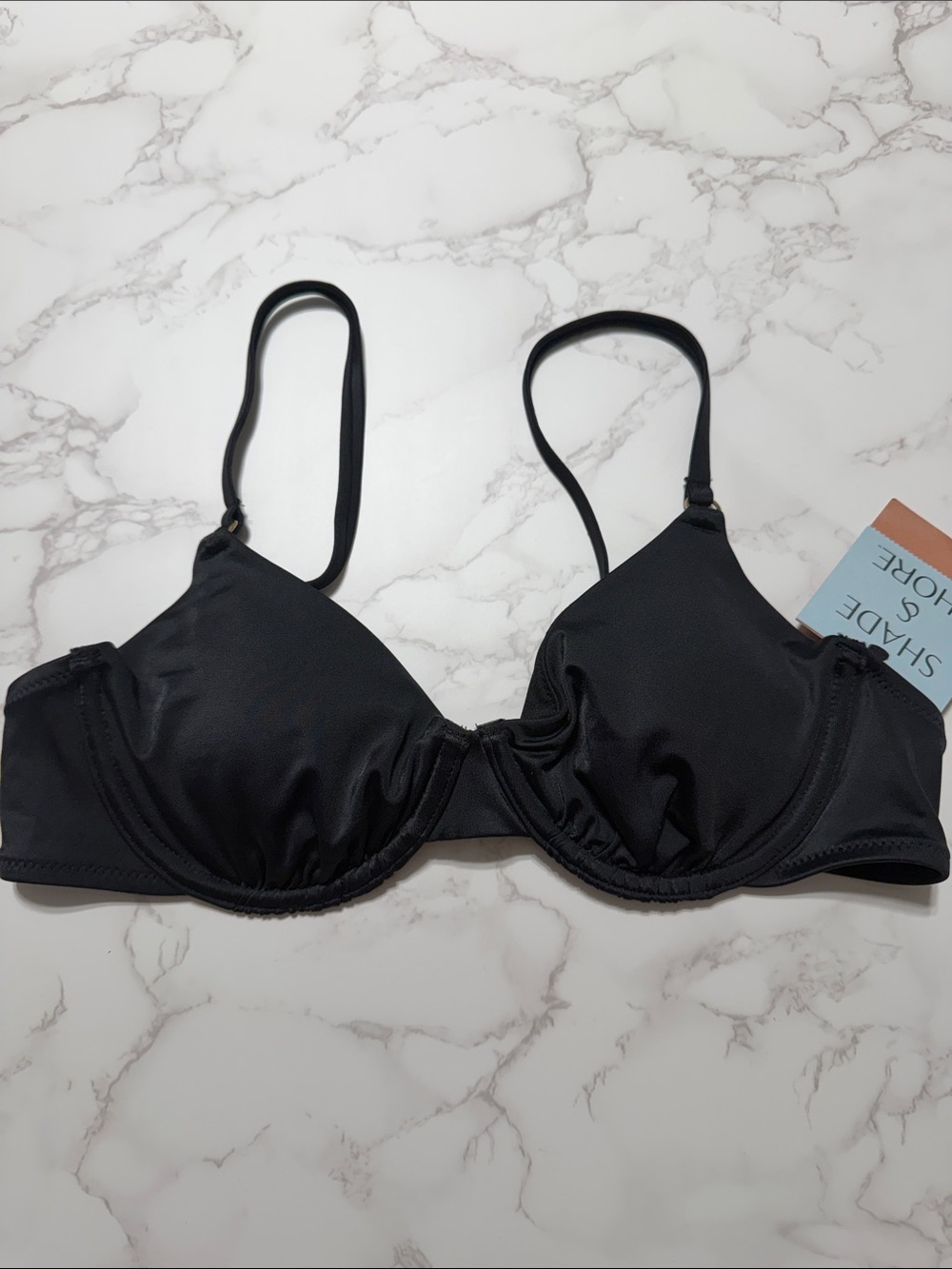 Shade & Shore Black Underwire Swim Bra